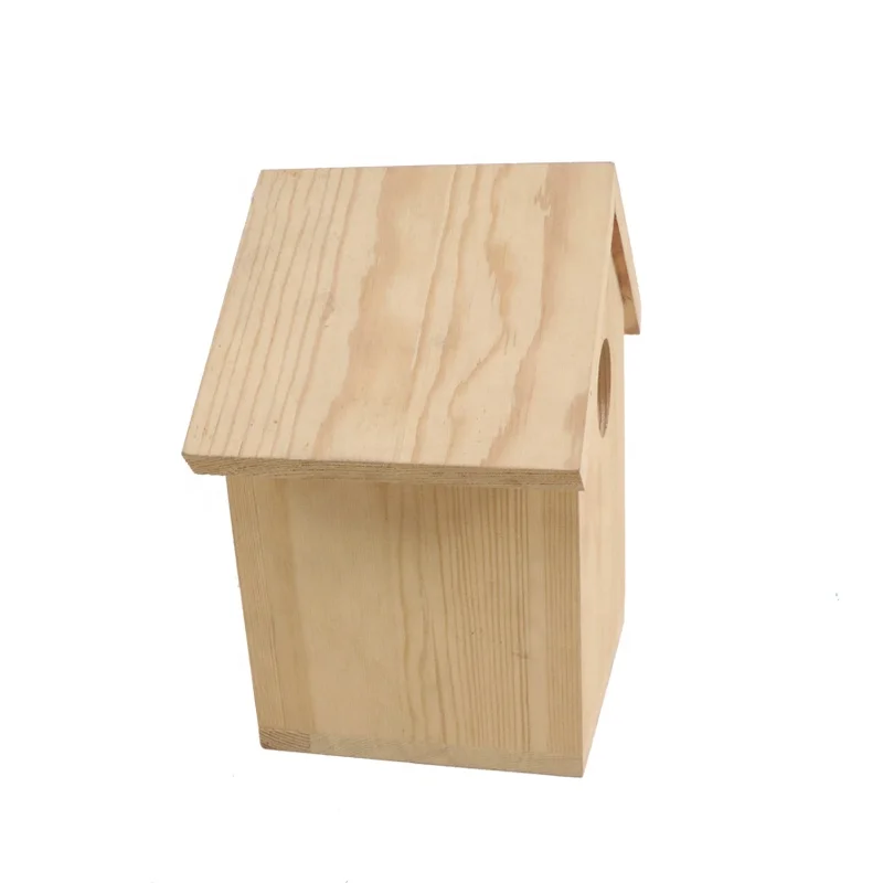 BSCI Factory Custom Eco-friendly Paulownia Wooden Bird House Parrot Cage Oiseau Bird Cage Wooden Hanging Birdhouse