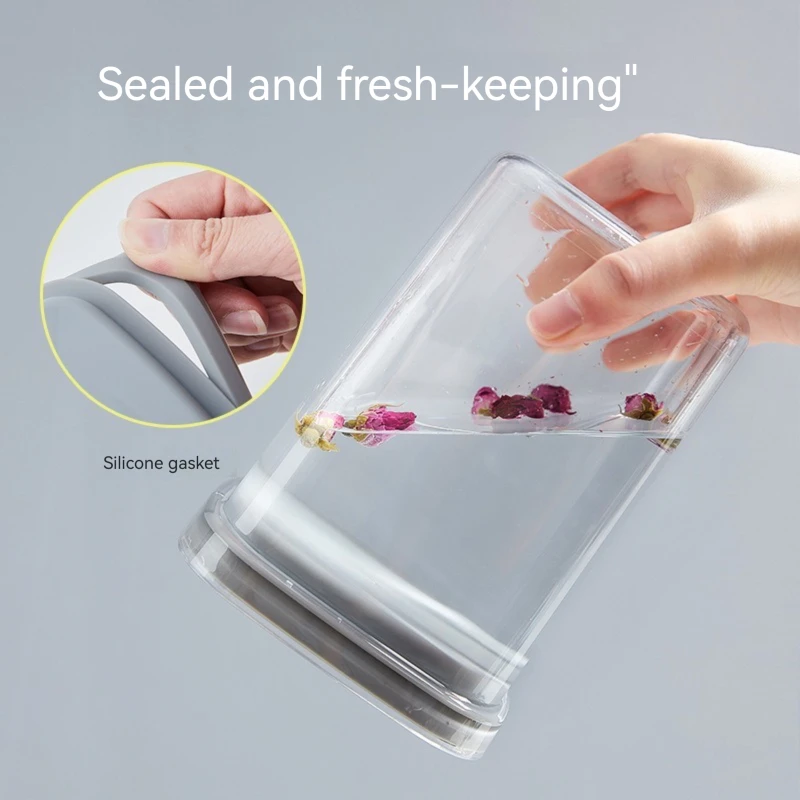 Household sealed jar transparent plastic food grade storage jar spice moisture-proof grain storage box