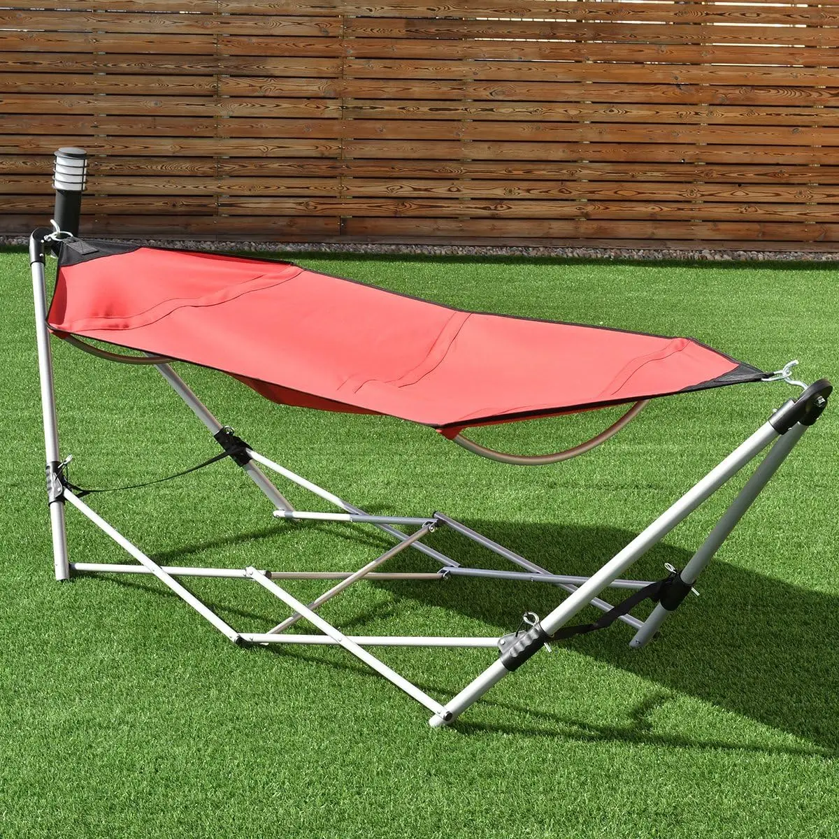 Portable Outdoor Lightweight Oxford Cloth Hammock with Carrying Bag Breathable Durable Folding Design