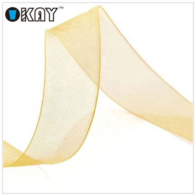 Wholesale nylon silk sheer organza ribbon for git packaging