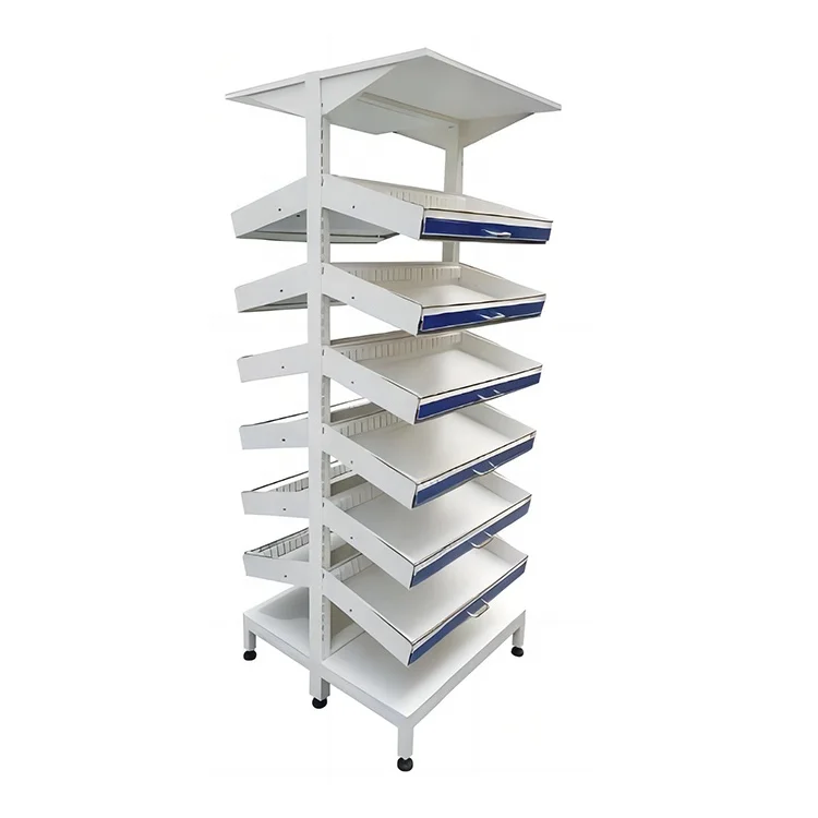 BMS2 Hospital Furniture Steel Single Double Side West Drug Medicine Shelf