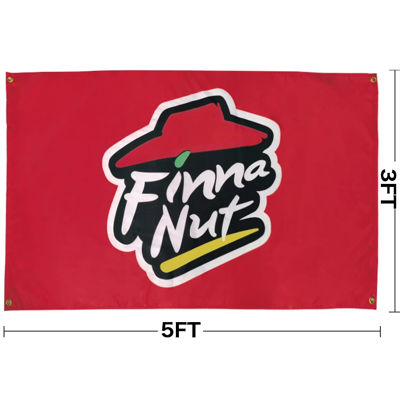 factory wholesale premium fabric 100% polyester campaign custom flag Finna nut flags, banners for outdoor indoor use