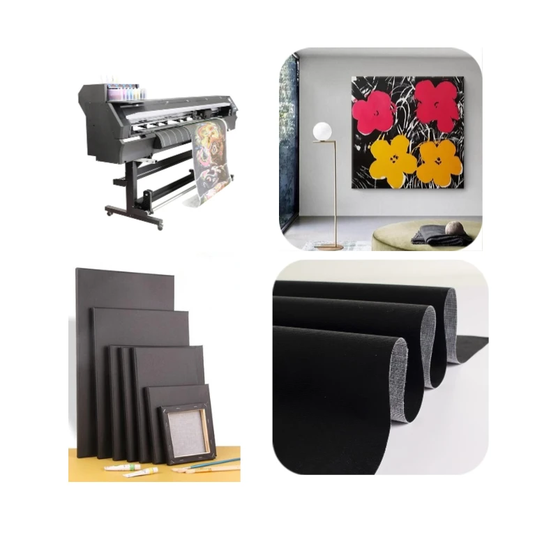 Large Format 72inch Size Eco-solvent Latex Dye Pigment Black Primed Coated Inkjet Polyester a4 Sheets Canvas Roll for Painting