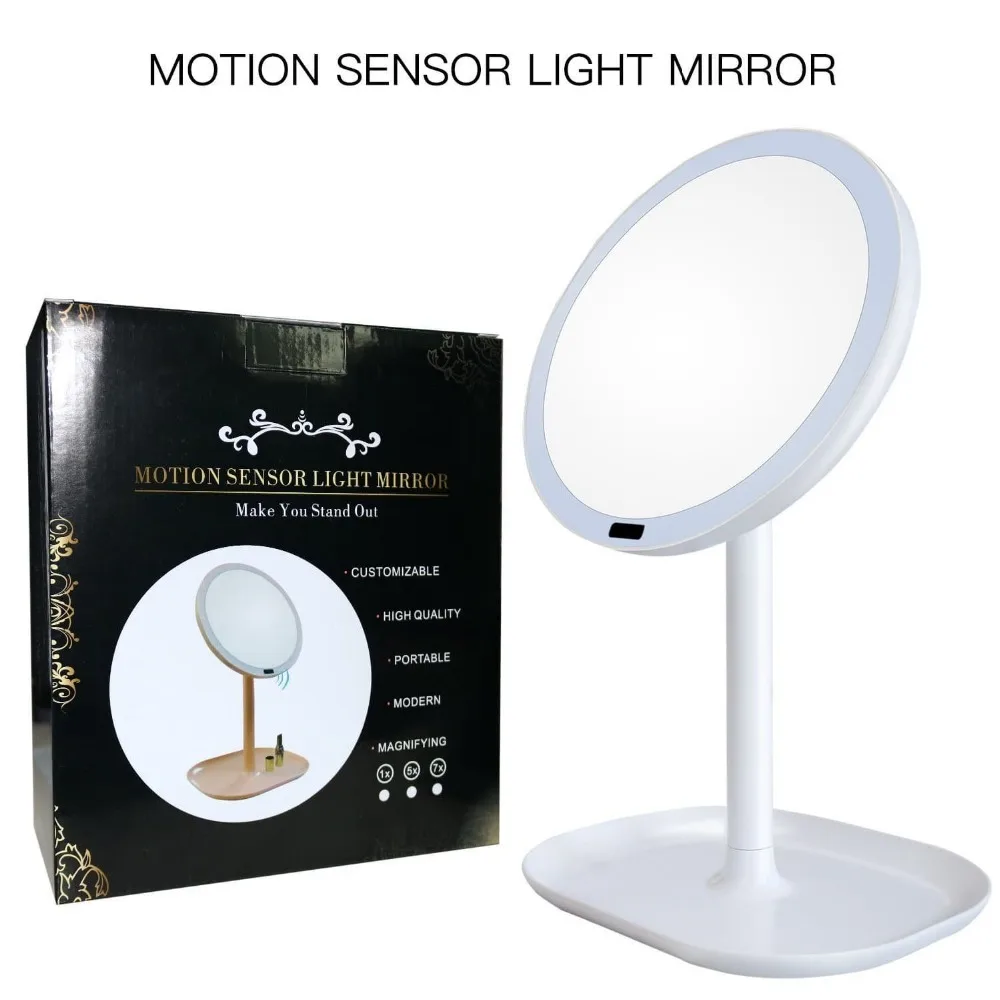 Hot Sale Single Side Lighted Usb 30pcs Led Makeup Mirror With Far Infrared Sensor Motion Sensor From China Factory
