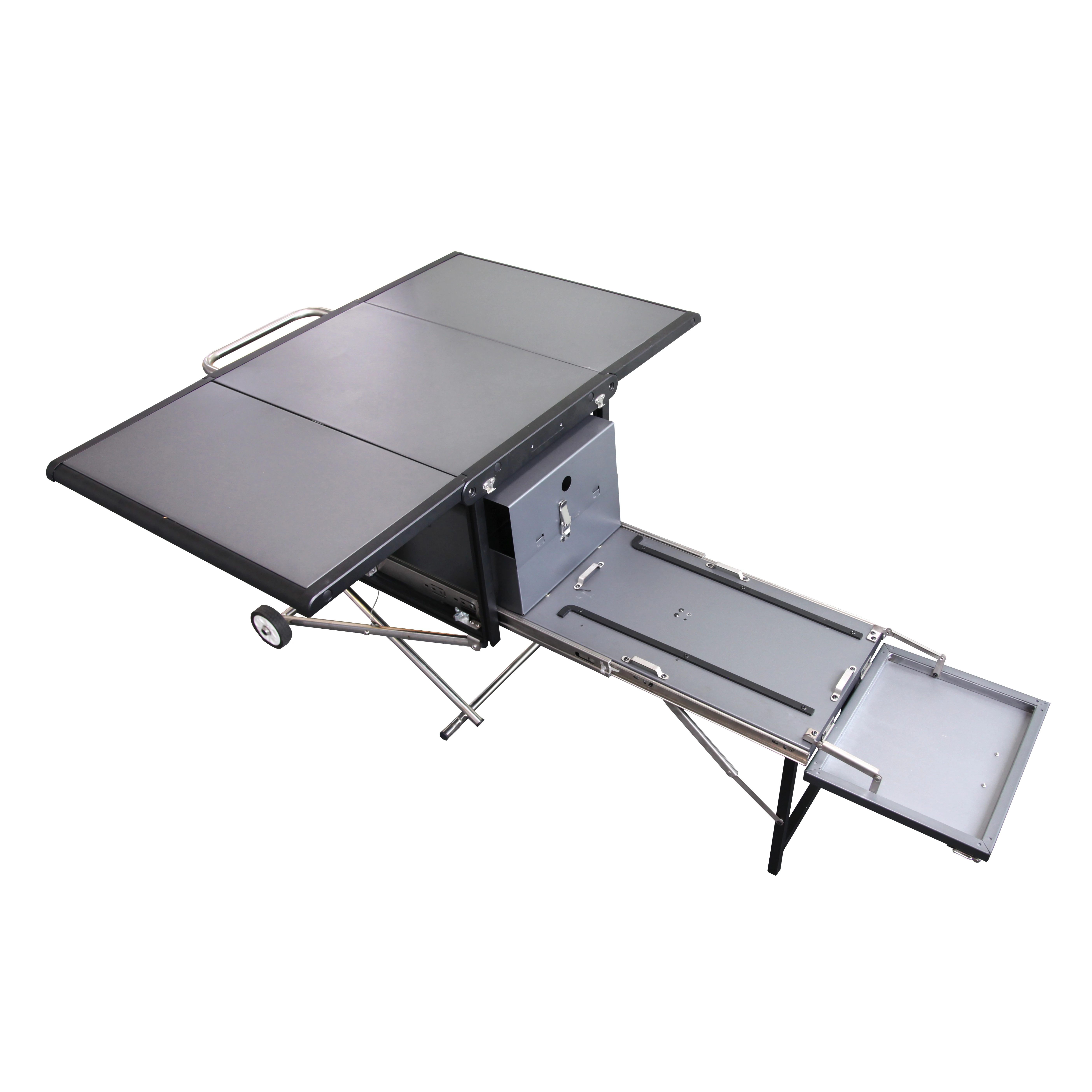 2022 NEW DESIGN outdoor mobile foldable folding al aluminum sliding portable camp camping kitchen for car