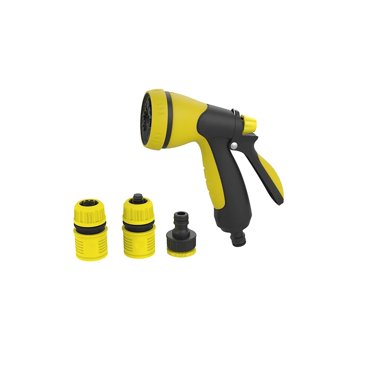 Factory supplier adjustable water hose set garden nozzle high pressure spray gun garden and valve