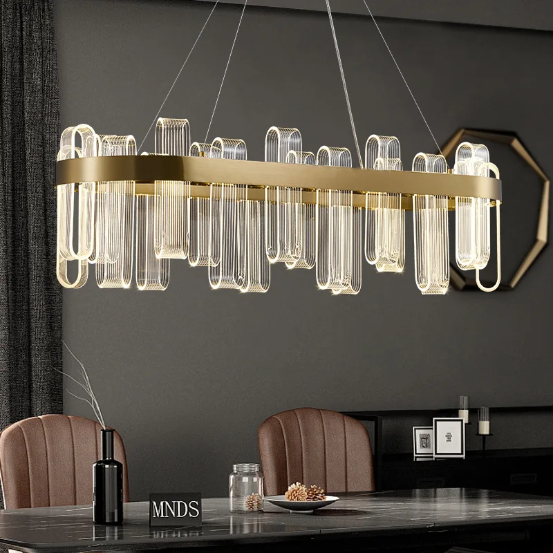 Люстра в стиле постмодерн роскошная дизайнерская лампа с направляющей для столовой спальни