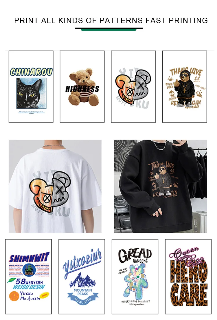 MANUFACTURE NEW ARRIVAL 2023  hot sale  Direct To Film printer A3 33cm 37cm with dual XP600 for all fabirce