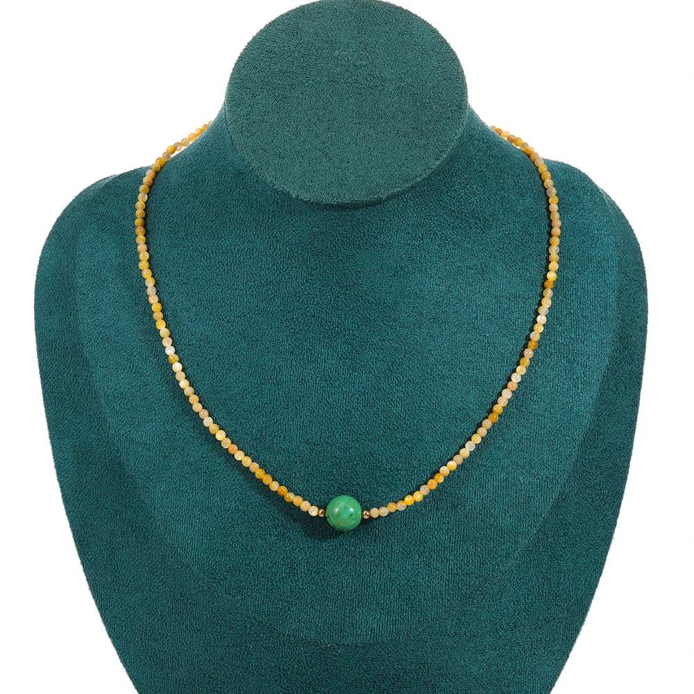 Simple Style Trendy Beaded Necklace for Women High-Grade Luxury Clavicle Chain Light Niche Design Sense for Party