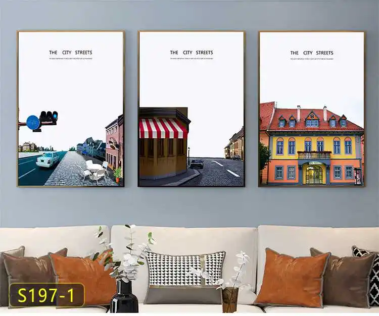 fashionable building painting Classical Building Wall Art Picture Home Decoration Architectural Paintings