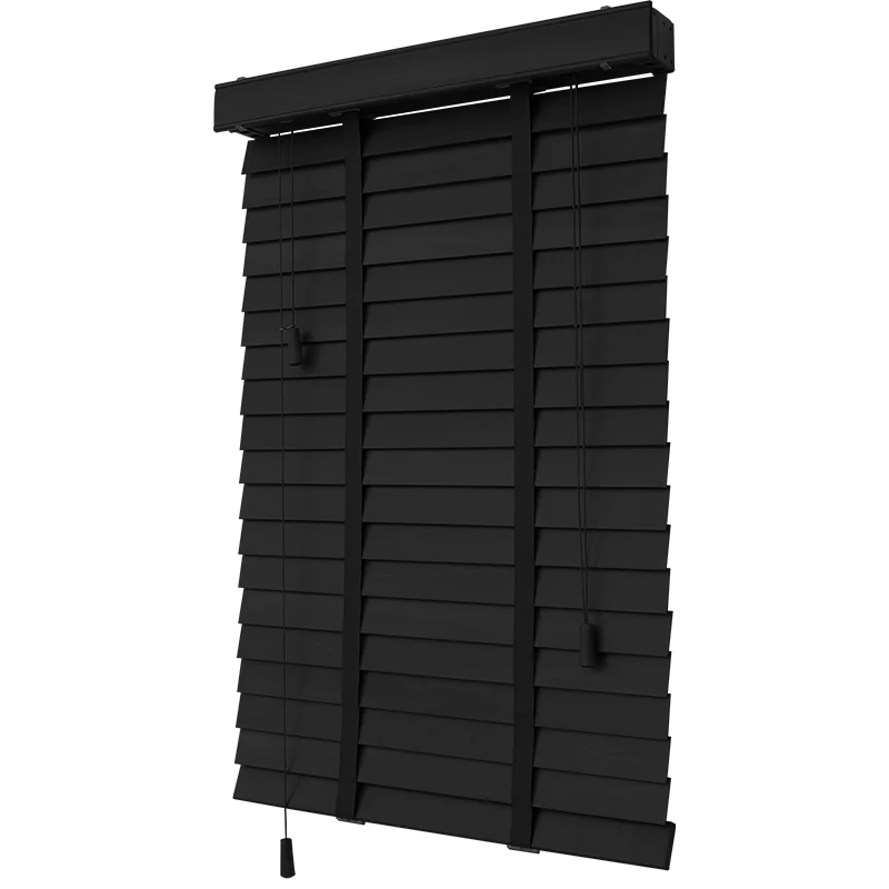 Xirui Slat Customized 2 Inch Faux Wood Wooden Fauxwood Venetian Window Basswood Blind Curtains Cordless Blind