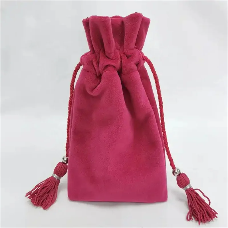 Chuanghua  Tassel  Rope  Velvet  Bag  Jewelry  Gift  Bag  Velvet Dust  Bag