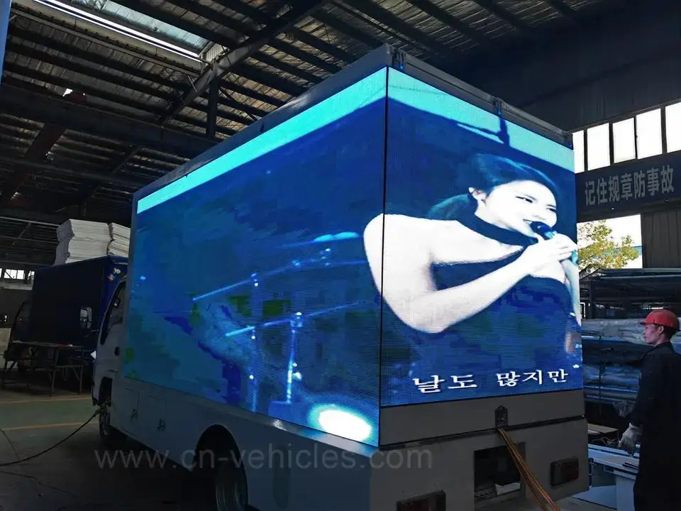ISUZU Full Color Outdoor P6 Advertising Mobile LED Billboard Display Screen Truck