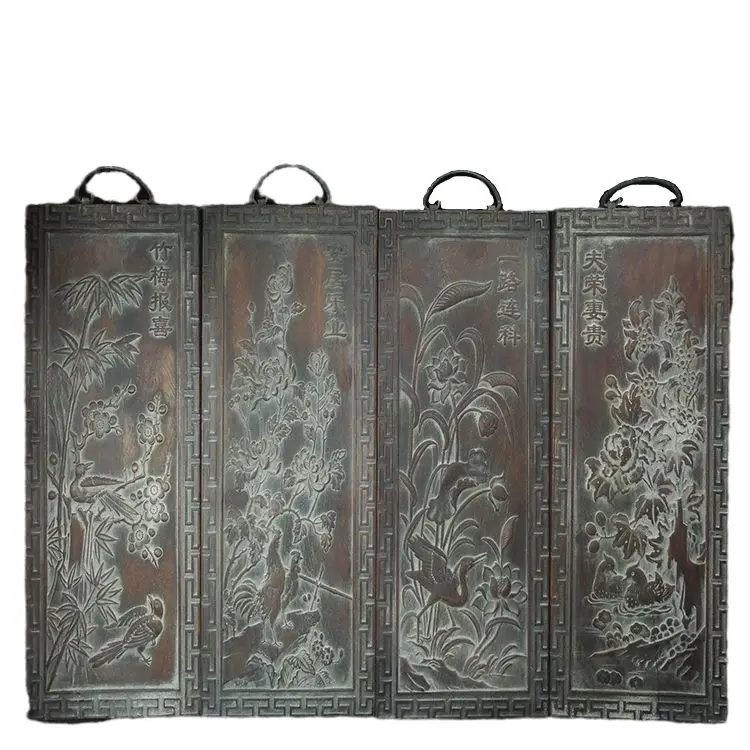 
Antique Solid Wood Board Rosewood Plum Orchid Bamboo Chrysanthemum Wood Furniture 