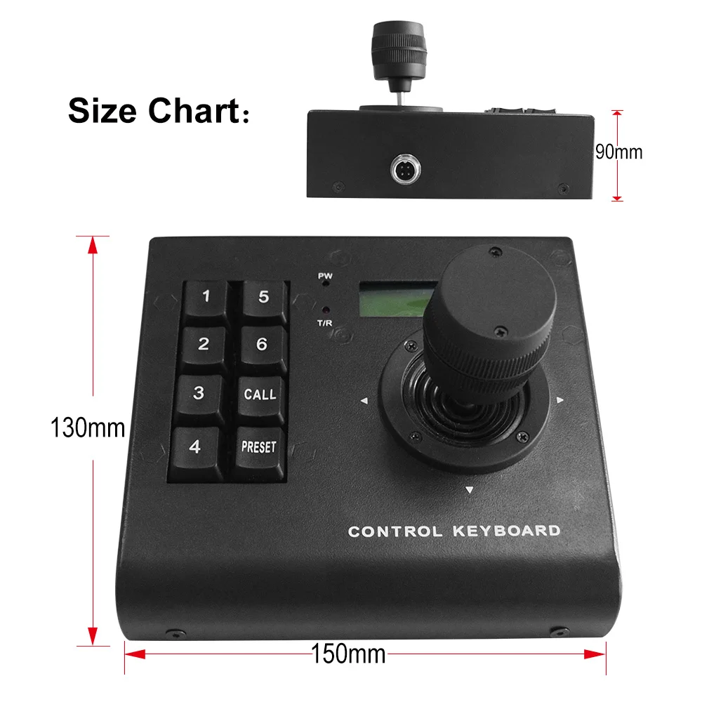 Anxinshi RS485 и RS322 3D контроллер клавиатуры для камеры безопасности