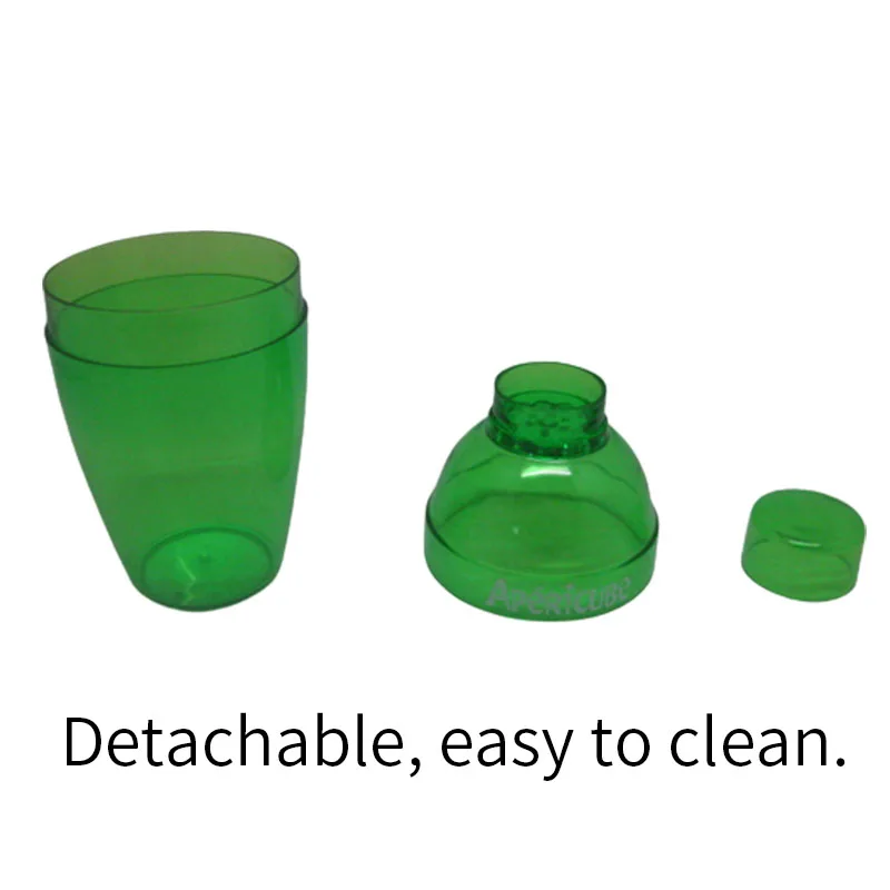 Plastic Size 350ML Customize Cocktail Shaker Plastic Bar Tool Shakers for Cocktail