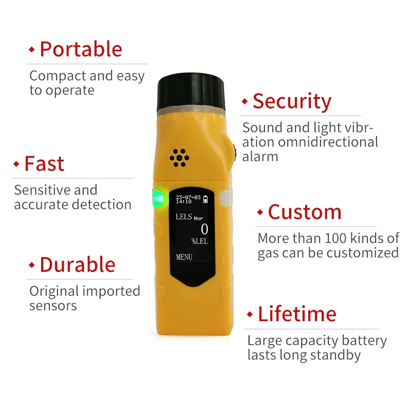 YAOAN Factory direct supply industrial combustible or toxic portable gas detectors