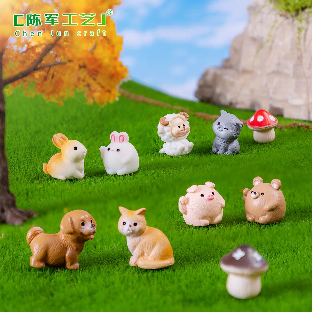 Moss gardening Microlandscape Cute frogs miniature animals diy decorative accessories mini ornaments