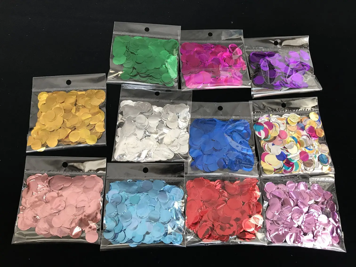 Factory wholesale 15g Multicolor Sparkling Round Dot Confetti Circle Confetti for Party Table Scatter Wedding Festival