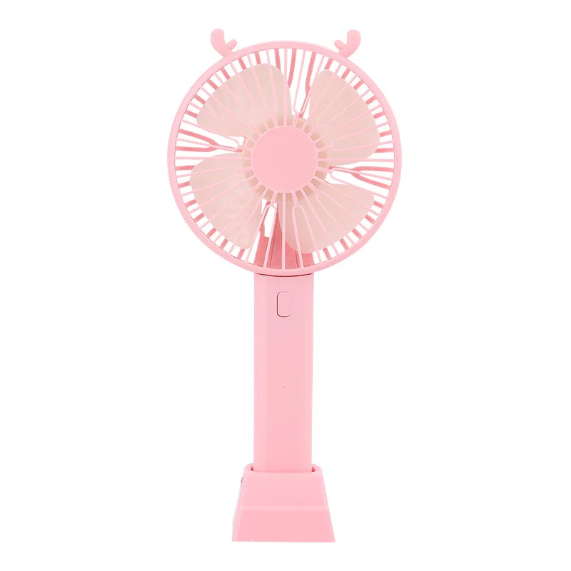 Desktop quiet fans with cute animal cat foot shape base phone holder promotional mini fan hand held fan