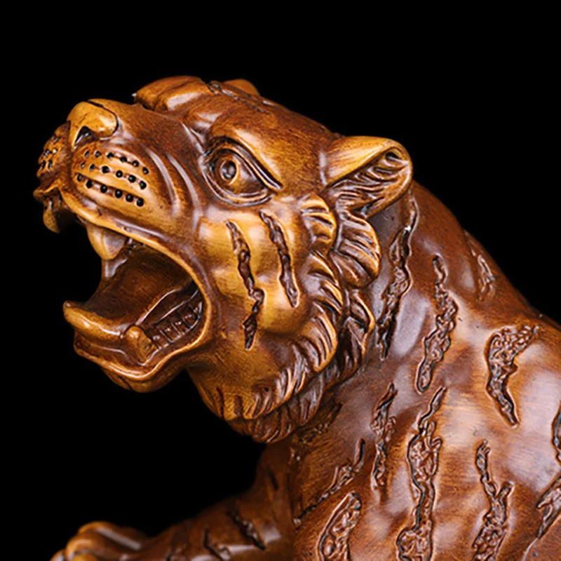 resin Tiger Roaring Mountain and River Tiger Decoration Feng Shui Home Decoration Office Desktop Craft Gifts