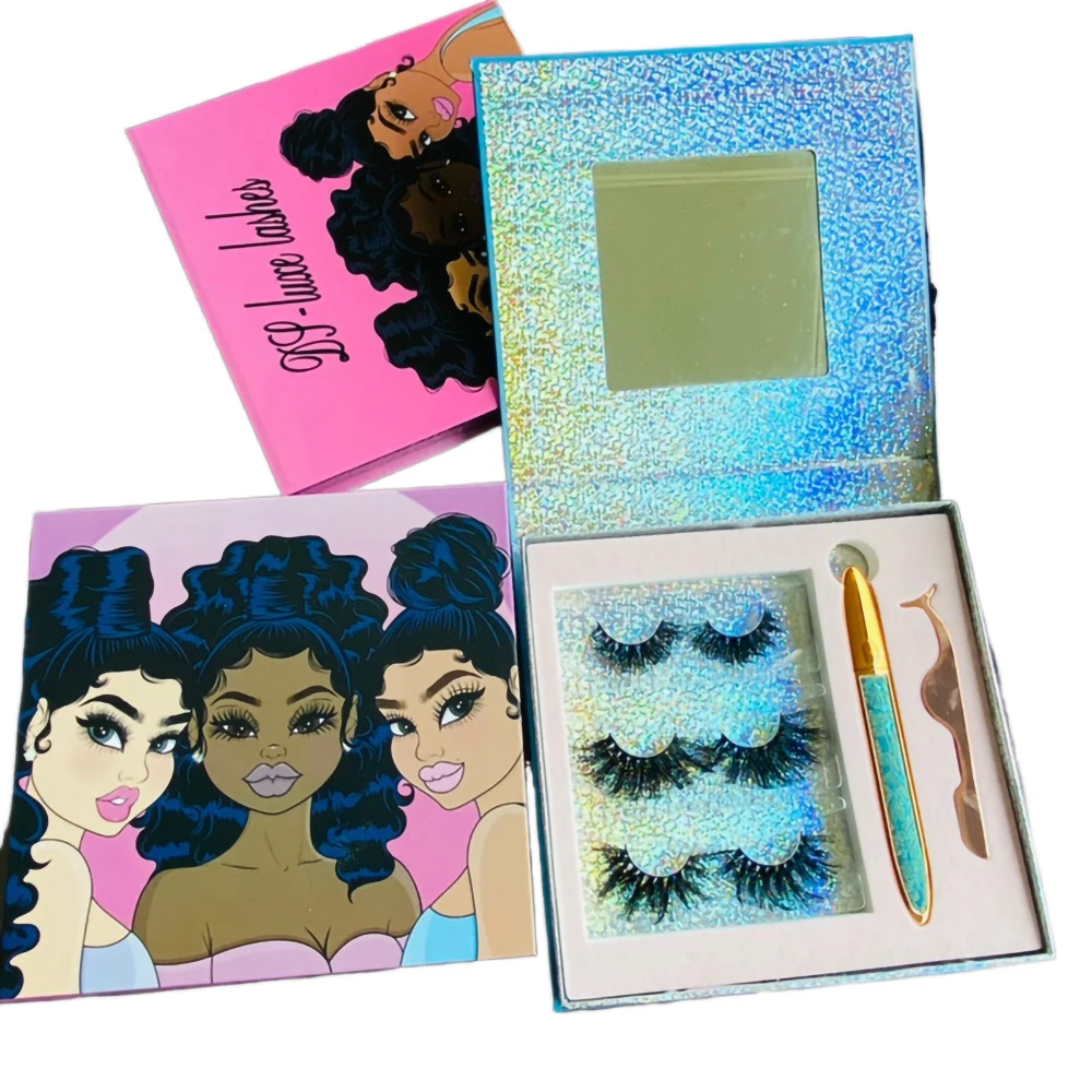
eyelash packag box set organizer case multipack money packaging mask makeup bag lash boxes package 