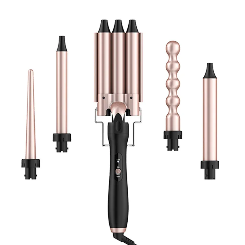High Quality Ceramic Glaze Large Egg Roll Stick Three Stick Curling Stick Egg Roll Head Three Tube Curling Iron