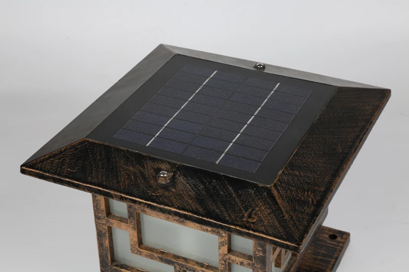 new design multifunctional solar garden light for fence led outdoor energy pillar post bollard light with ce certificate