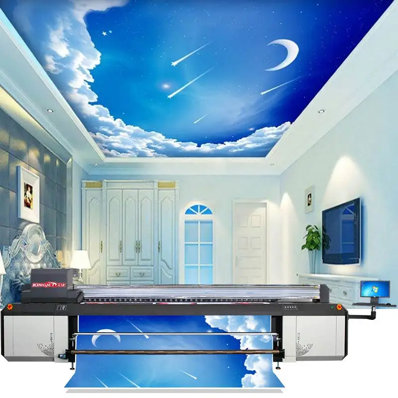 Hot Sale 2m 3.2m AcryMic PC PVC board Wood Glass Aluminum Printing Roll to Roll and Flatbed Printing UV Hybrid Printer