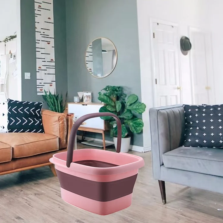 Складная Бытовая раковина для ног пластиковая Массажная длиной до колена ведро