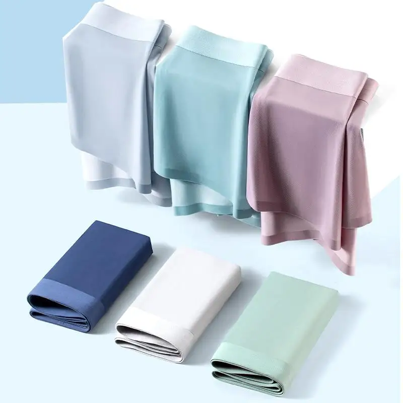 Wholesale Cool Ice Silky Male Panties Mens Briefs Breathable Sexy Underwear For Men