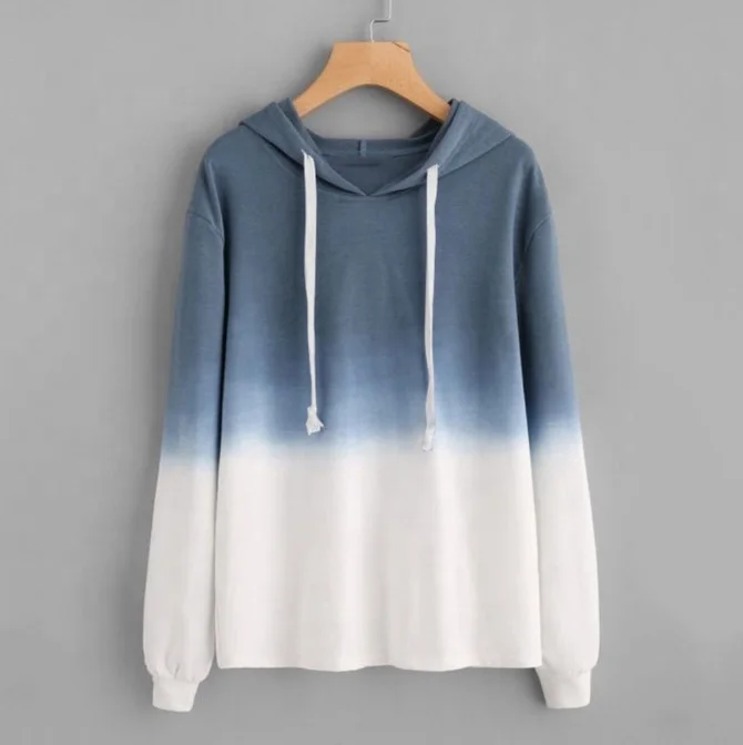 Aselnn Women Sweatshirts Pullover Cewneck Warm Tops Ariana Grande Sweatshirt Tie dyeing Gradient Hoodie Jumper