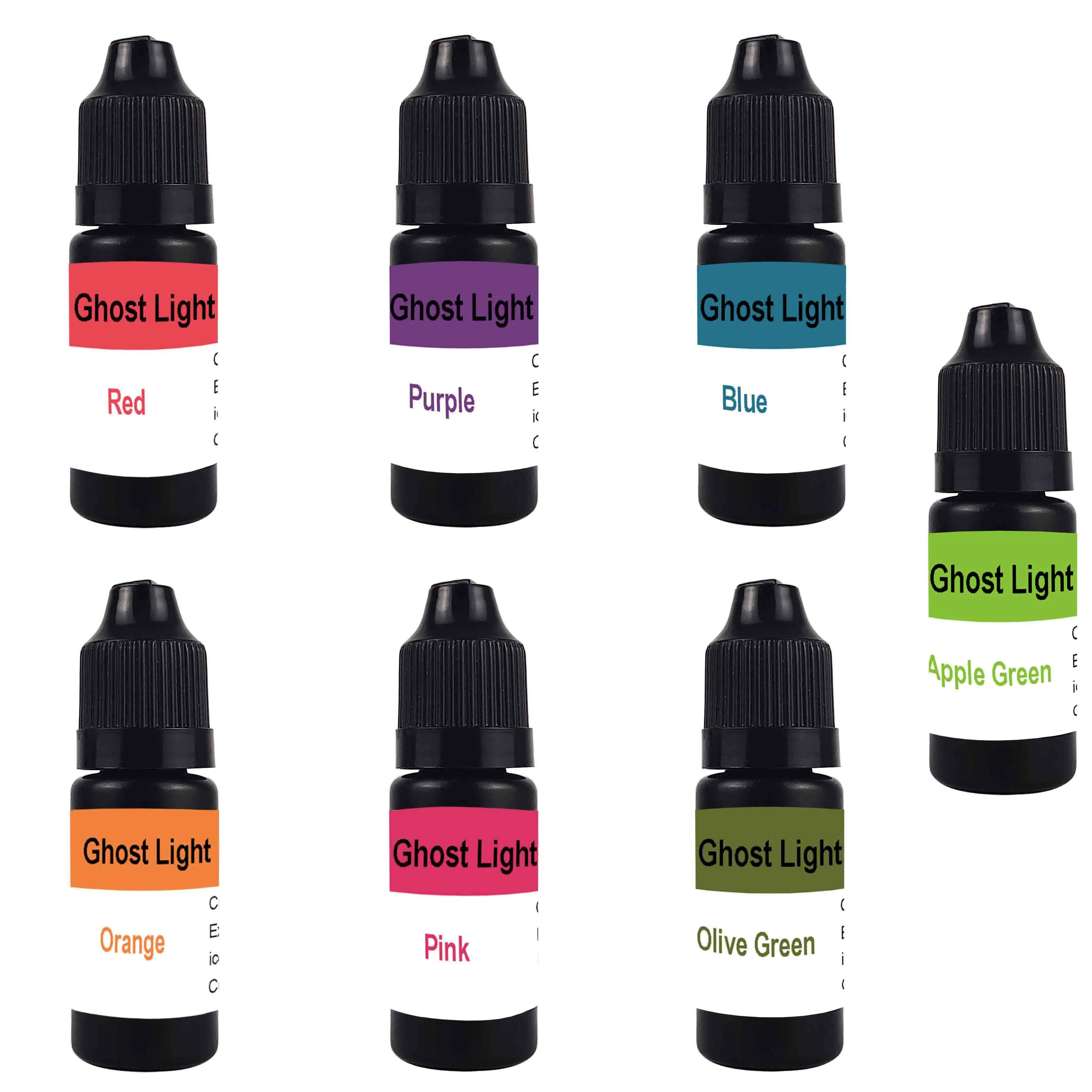 Ghost Light UV Resin 7 Glow In Dark Colors UV Glue Excellent for Making Hot Spots, Trigger Points, Thin Lay, Fly tying (B06)