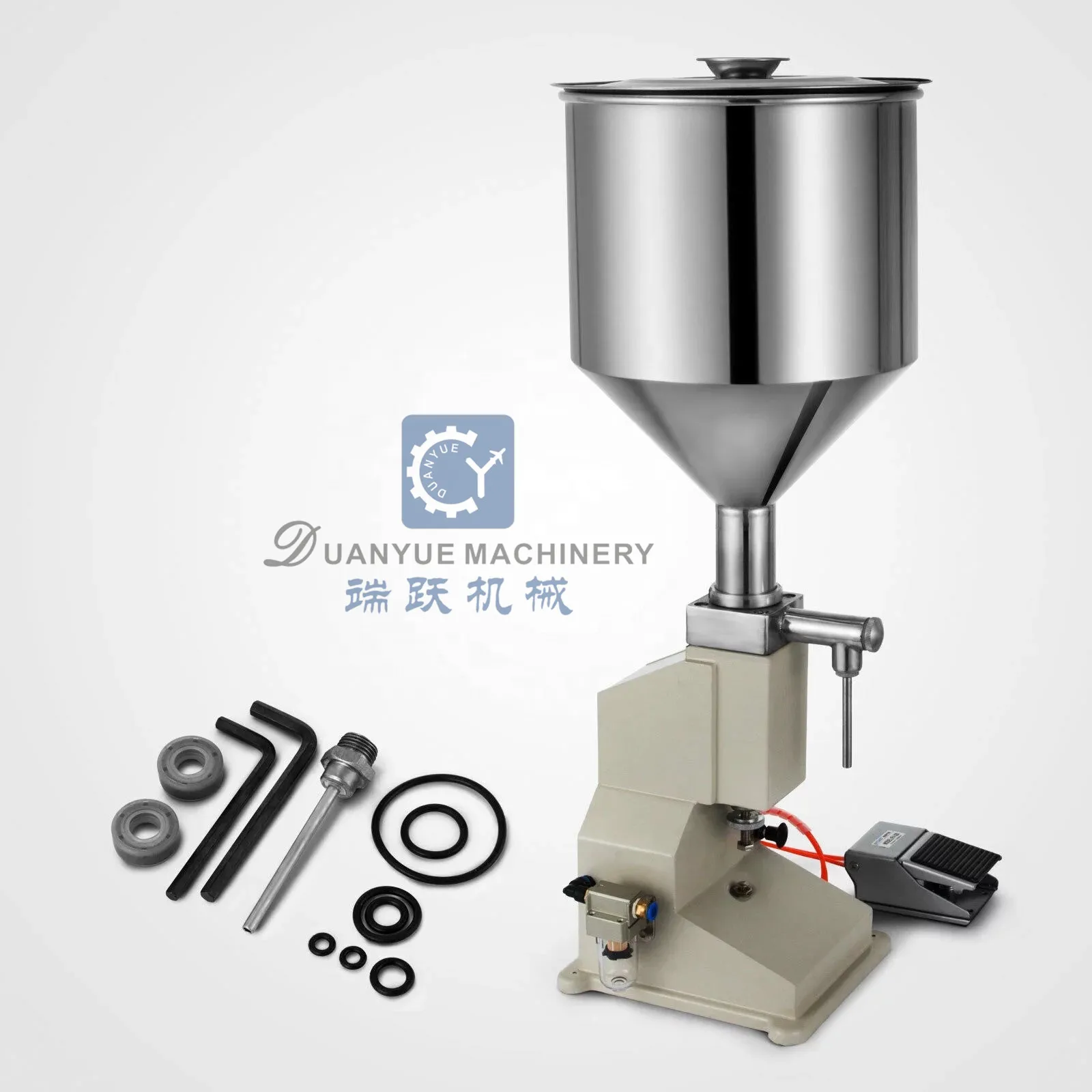 Manual Small Perfume Shampoo Sauce Beverage Honey Juice Water Liquid Paste Glass Can Bottling Filling Machine