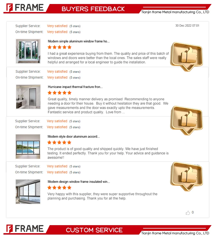 High Quality Doors and Windows Swing Door Aluminum Glass Hinged Exterior French Double or Single Door for House