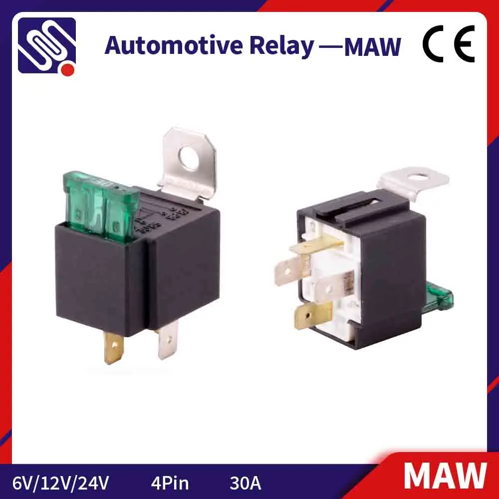 MEISHUO 14 experience OEM MAW high quality 12v 4pin 30A auto relay normally12v 30a Relay With Fuse