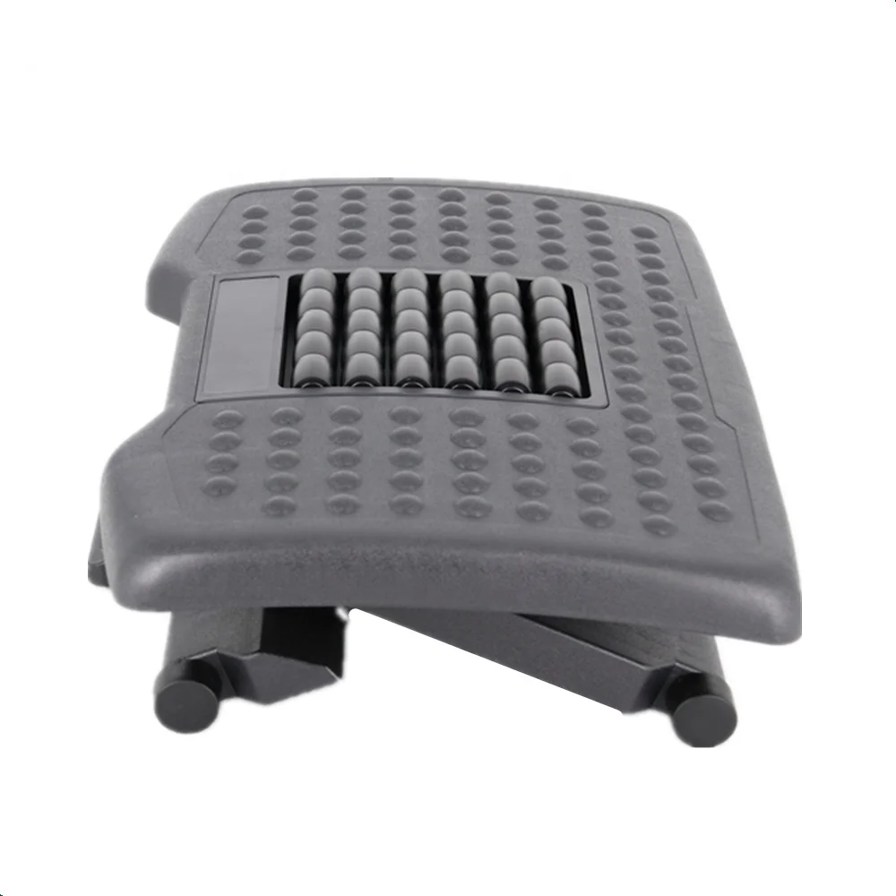 Adjustable plastic massage footrest for office use