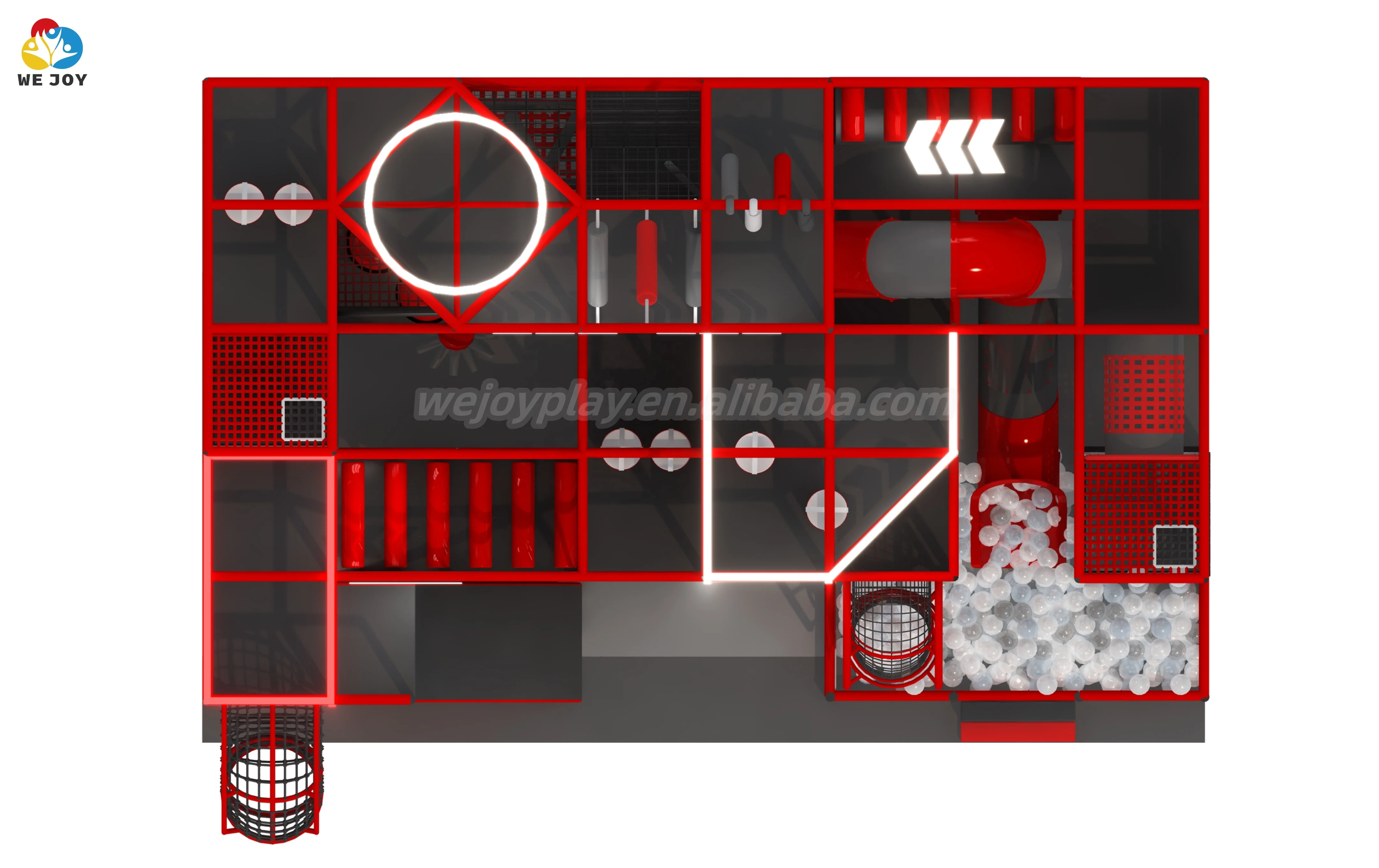 Wejoy Customized Ninja Warrior Course indoor ninja course obstacles Truss Structure with ninja playground for adults and kids