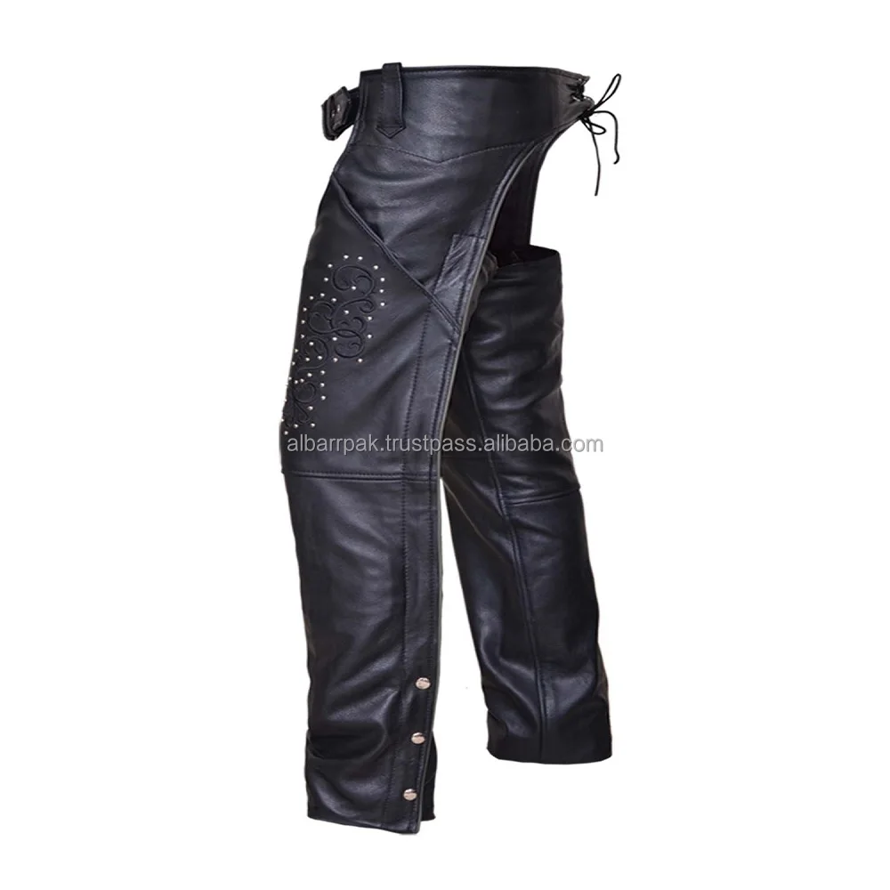 
Stylish look sheep skin Leather Chaps available with customized logo and style 