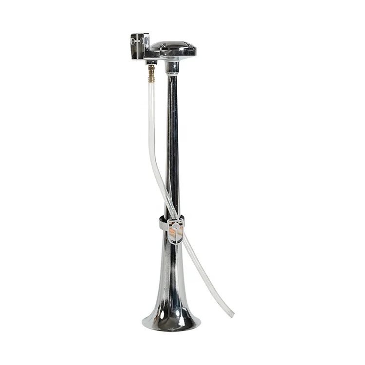 Factory sale customized zinc alloy material chrome truck trumpets single air horn with 12 volt solenoid valve