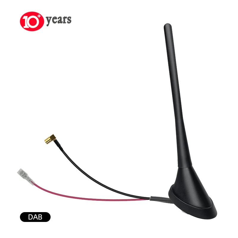 Upgraded Signal Universal Car Carbon Fiber Antenna Auto Roof DAB Radio Aerial 200mm with SMB Connector