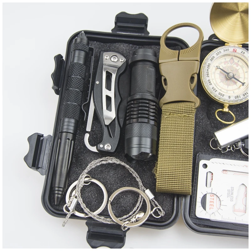 Survival Gear Emergency Tool Kit Outdoor Emergency Rescue Tool Seat Belt Camping Survival Kit Tools