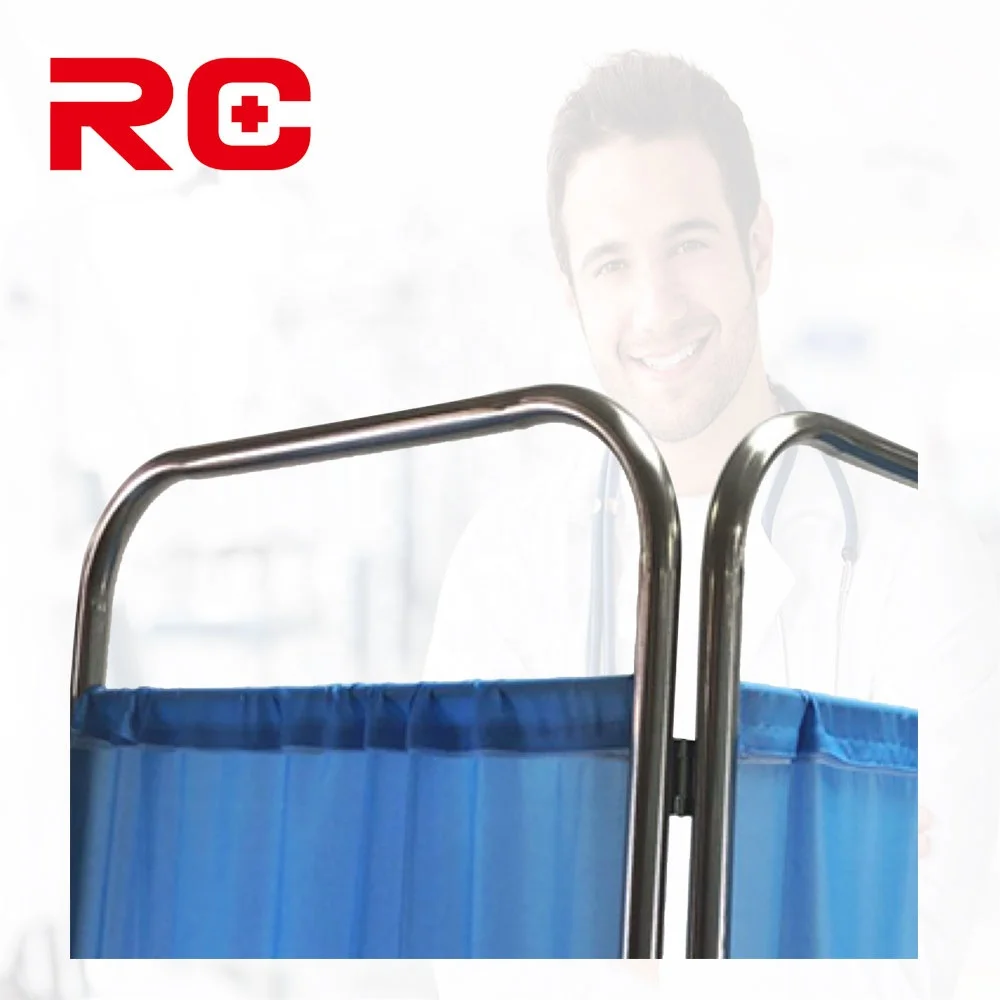 Hospital Stainless Steel Fast Mobile Folding Screen Room Divider Hospital Medical Furniture Ward Screen