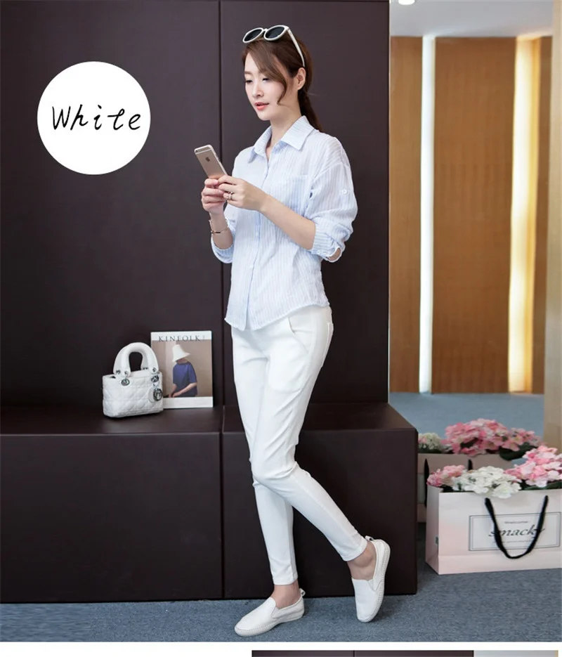 Модные брюки для беременных женщин на осень и зиму корейские брюки облегающие на живот тонкие брюки-карандаш