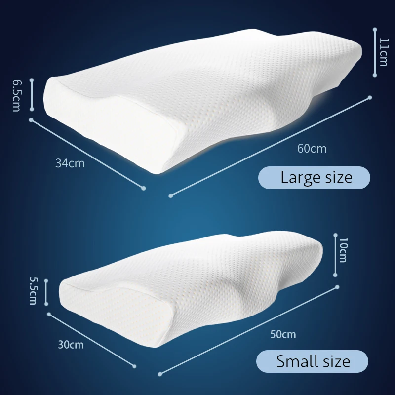 Memory Foam Кровать Ортопедическая подушка с защитой шеи медленным восстановлением формы в виде бабочек эффектом памяти