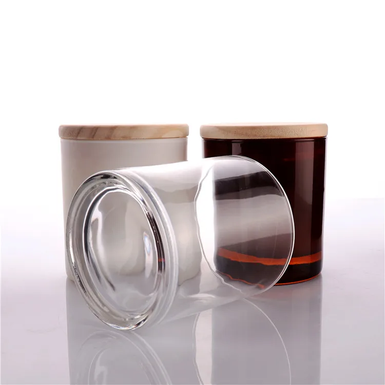 BOYE Wholesale Luxury Empty Glass Jar With Lid For Candle Making Clear Candle Holders OEM Candle Containers In Bulk