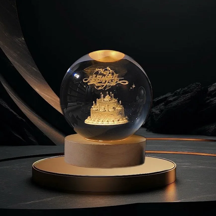 High Quality Beauty 3d Crystal Ball Lamp Crystal Ball Lamp Decorative Crystal Balls