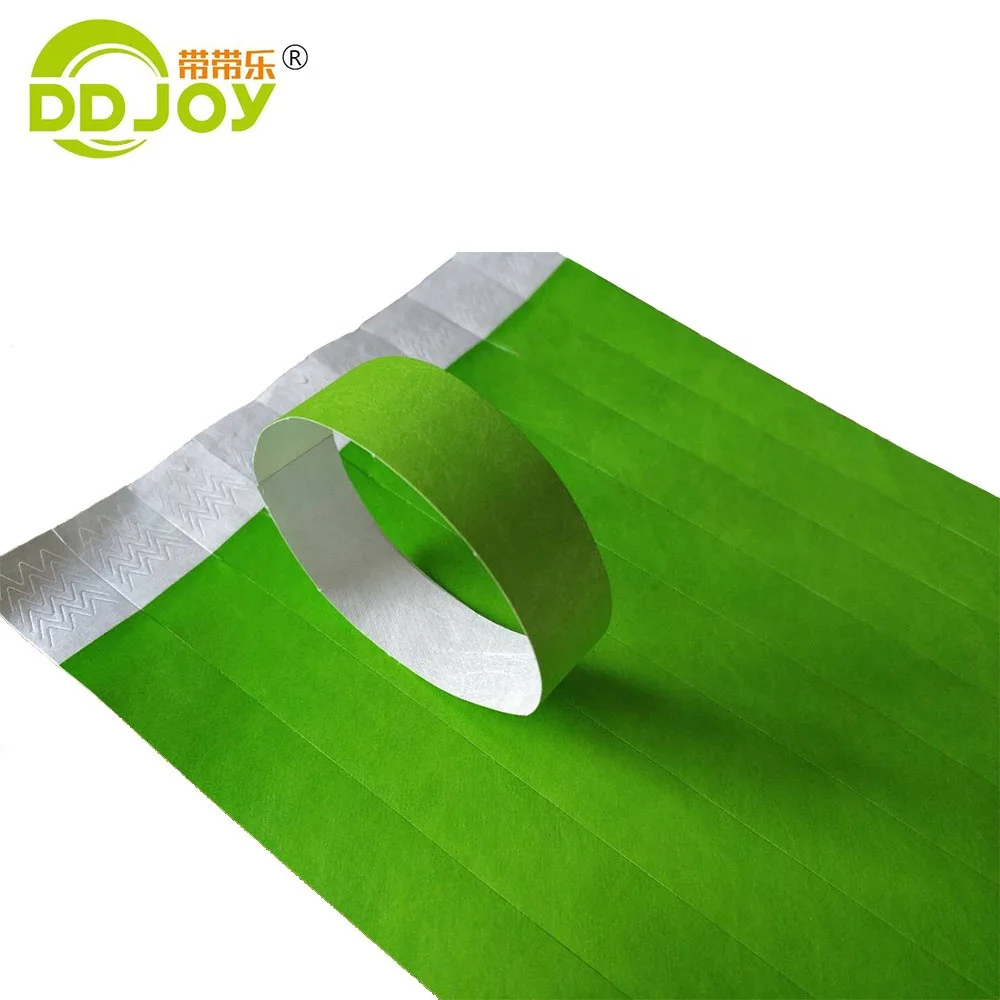 High Quality Gifts Types Custom waterproof resistant adhesive Events Party paper tyvek Wrist bands