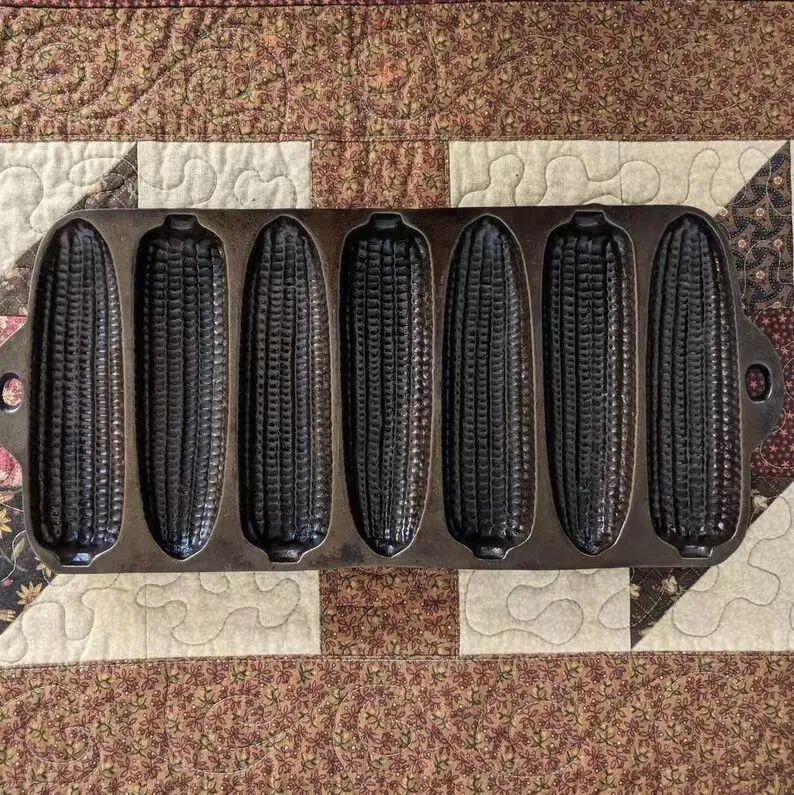 7 Ears Cast Iron Cornbread Corn Stick Muffin Pan Corn Bread Mold