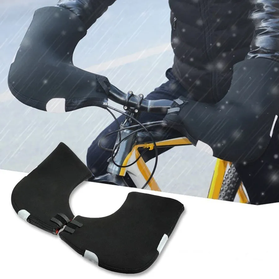 Зимние велосипедные водонепроницаемые теплые неопреновые Заглушки для руля велосипеда